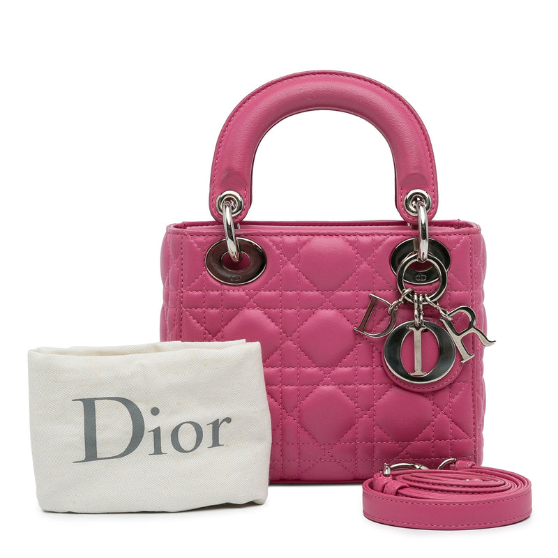 Dior Mini Lambskin Cannage Lady