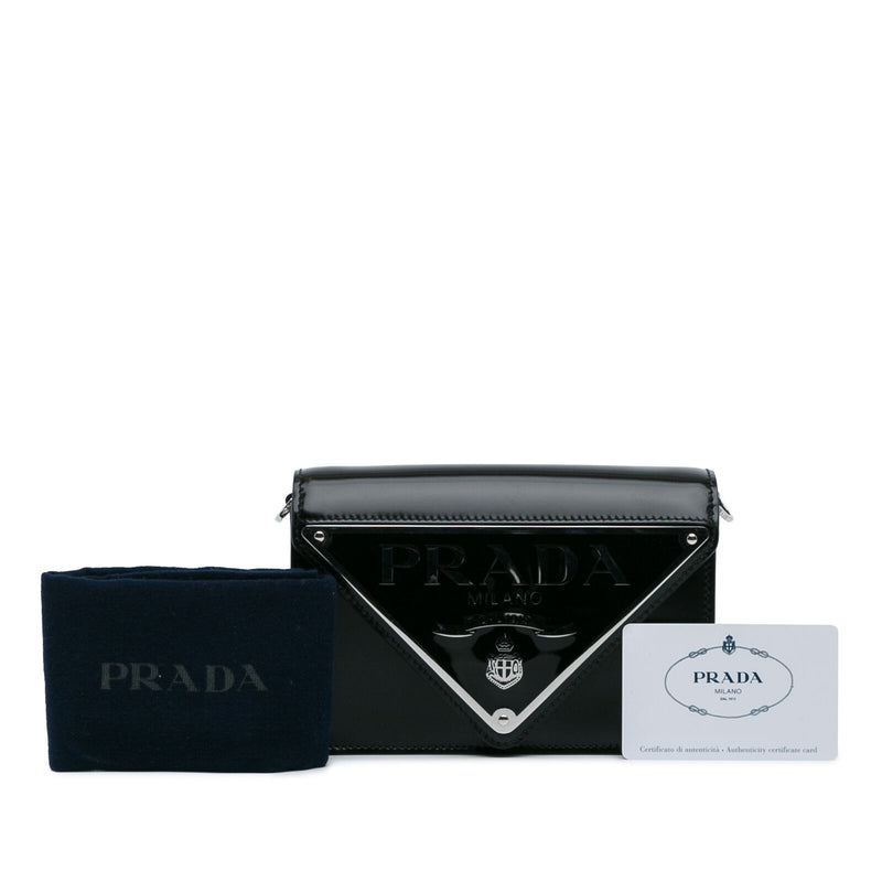 Prada Spazzolato Triangle Logo