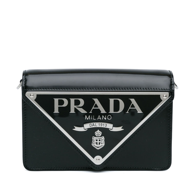 Prada Spazzolato Triangle Logo