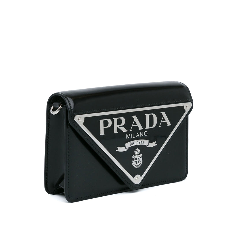 Prada Spazzolato Triangle Logo