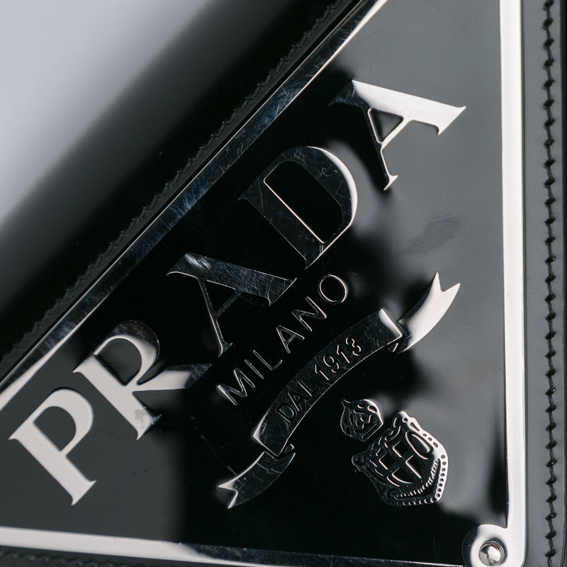 Prada Spazzolato Triangle Logo