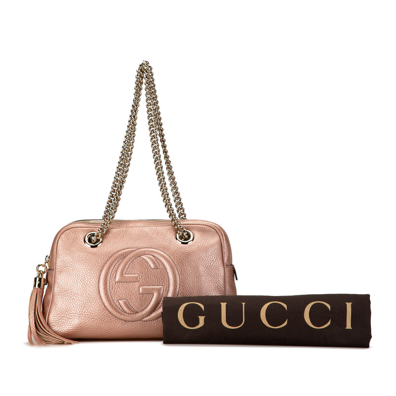 Gucci Soho Chain Zip Pink Rose Gold