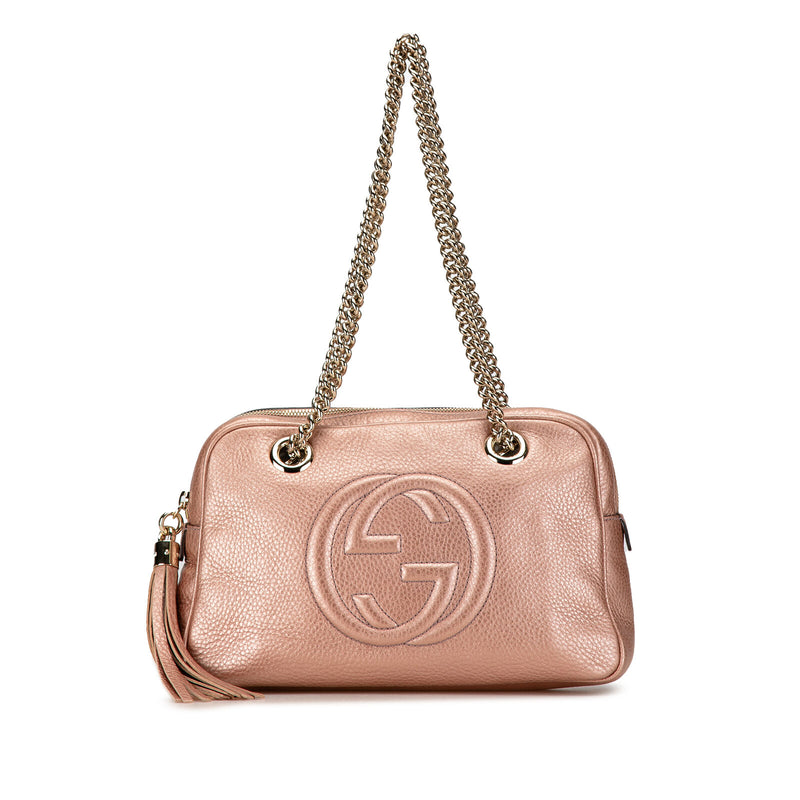 Gucci Soho Chain Zip Pink Rose Gold