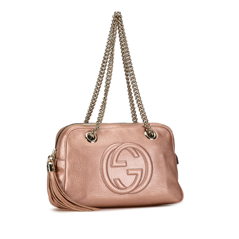 Gucci Soho Chain Zip Pink Rose Gold