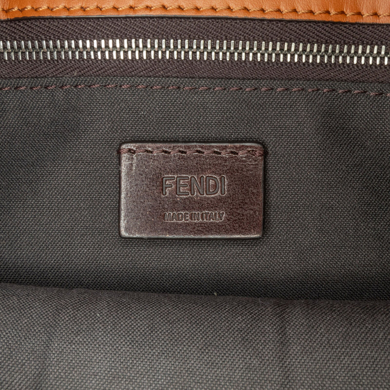 Fendi Ff Flat Baguette Brown Calf