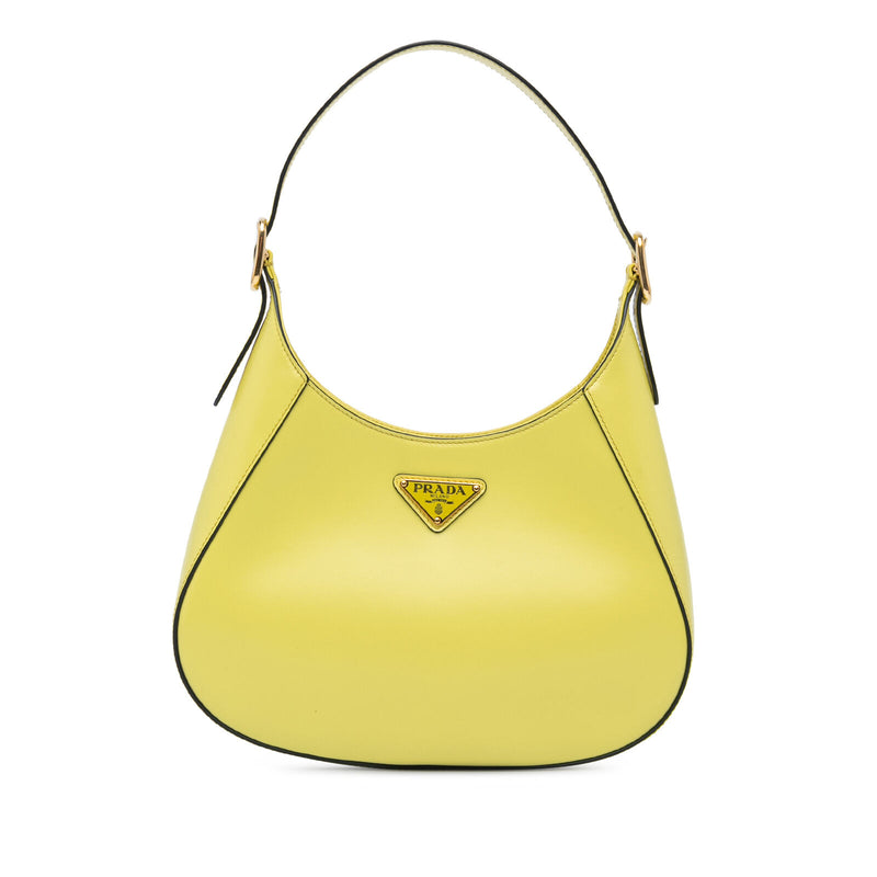 Prada Spazzolato Cleo Yellow Calf