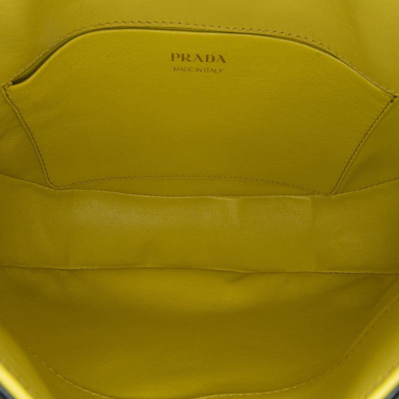 Prada Spazzolato Cleo Yellow Calf