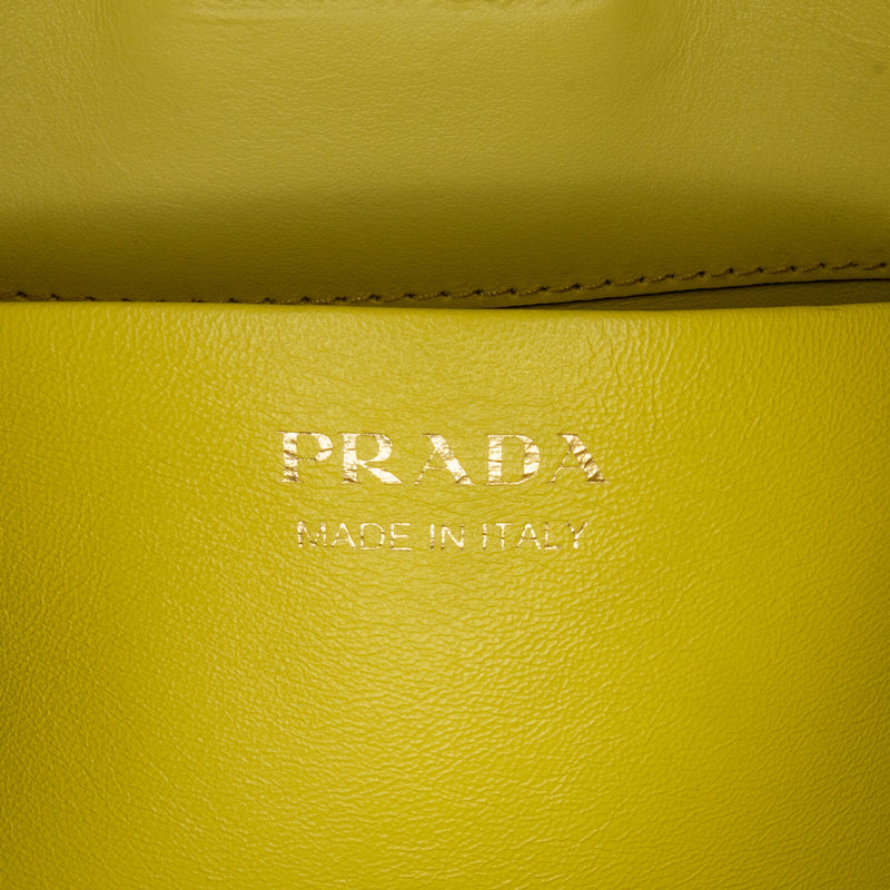 Prada Spazzolato Cleo Yellow Calf