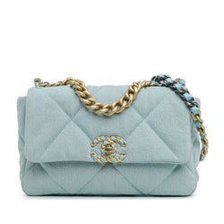 Chanel Medium 19 Flap Bag Blue