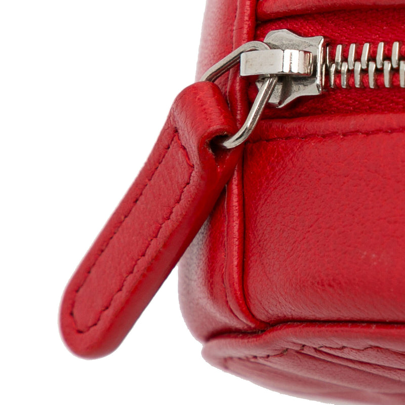 Chanel Camellia Round Crossbody Red