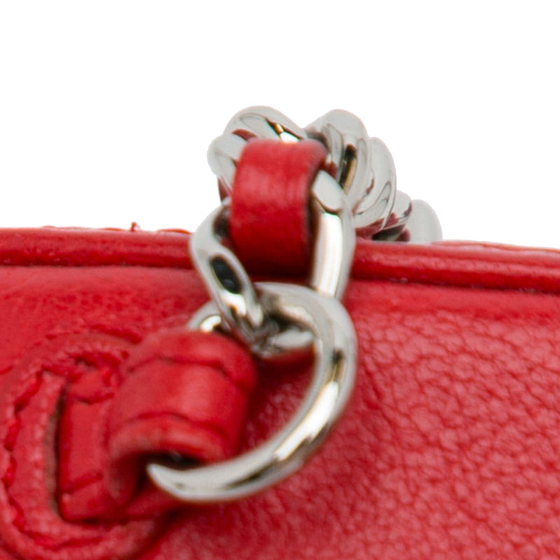 Chanel Camellia Round Crossbody Red