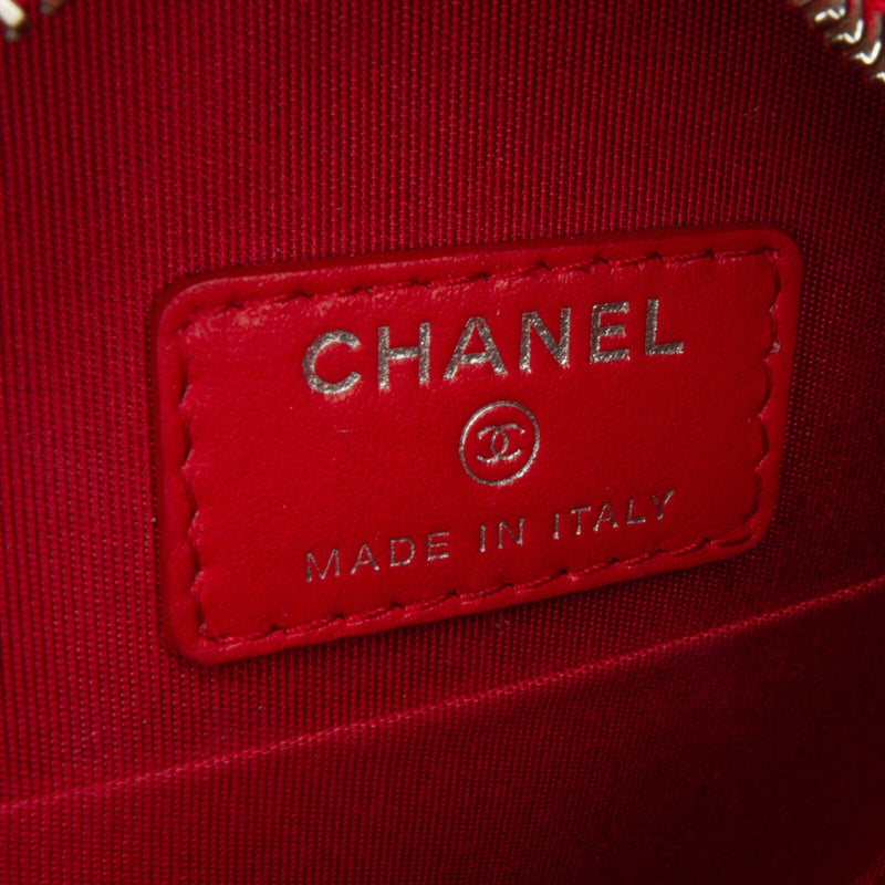 Chanel Camellia Round Crossbody Red