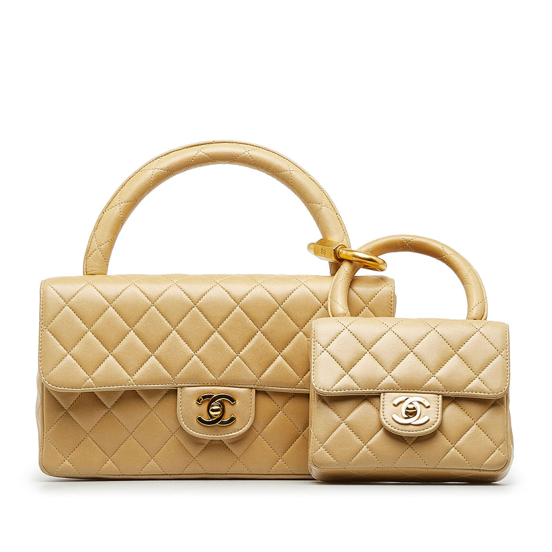 Chanel Parent Child Kelly Set Brown