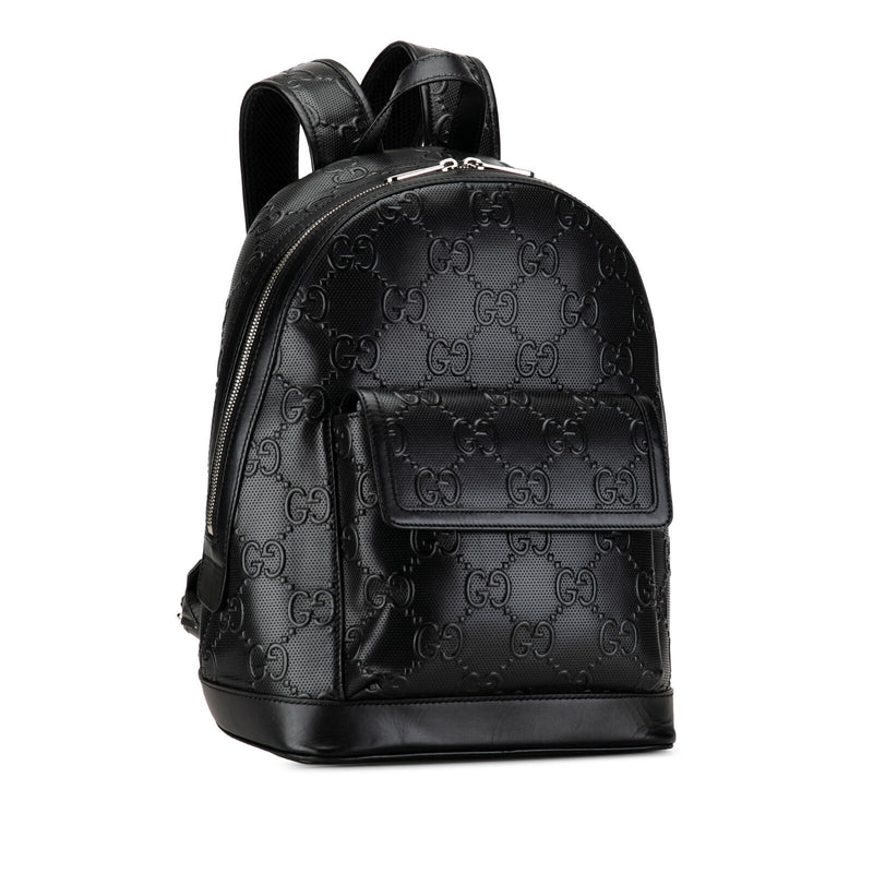 Gucci Gg Embossed Black Calf