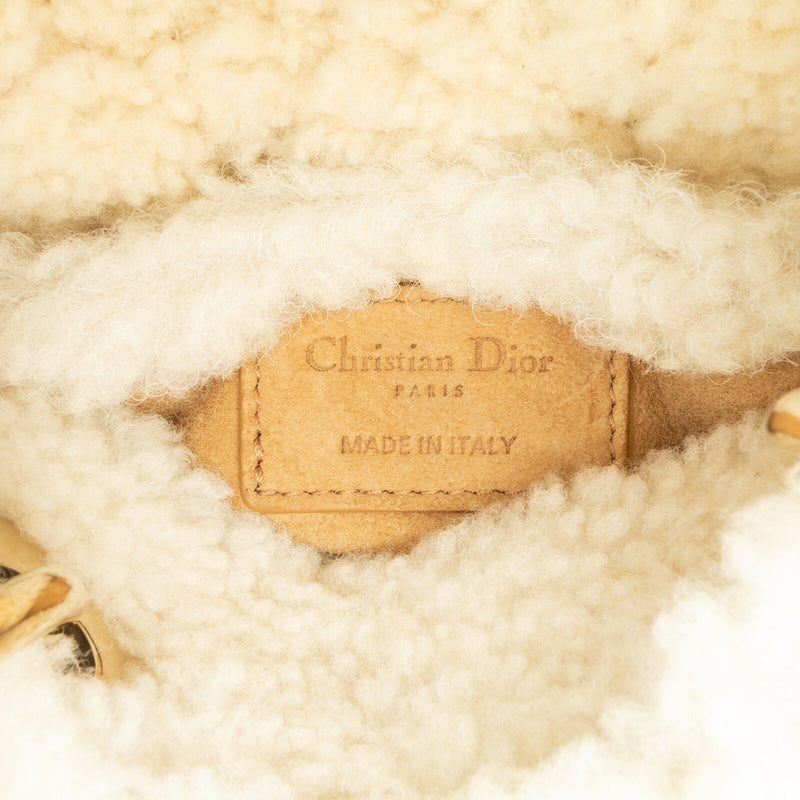 Dior Mini Shearling Cannage Lady