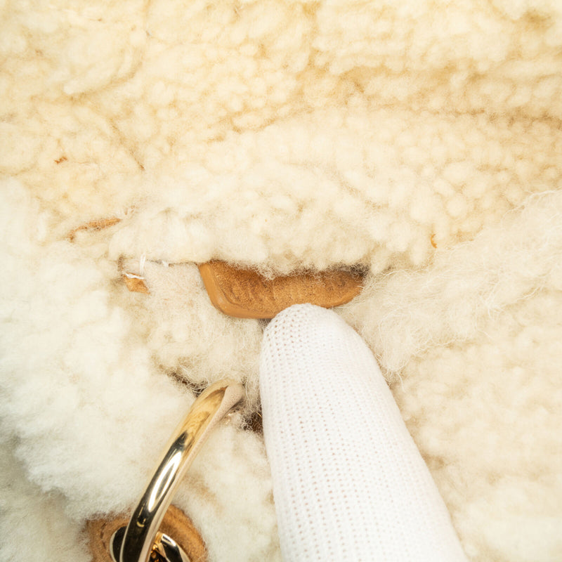 Dior Mini Shearling Cannage Lady