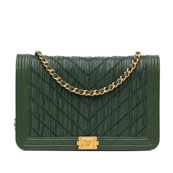 Chanel Chevron Quilted Crumpled