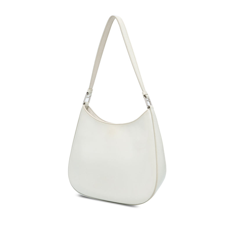 Prada Spazzolato Cleo White Calf