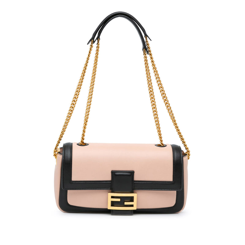 Fendi Bicolor Chain Midi Baguette