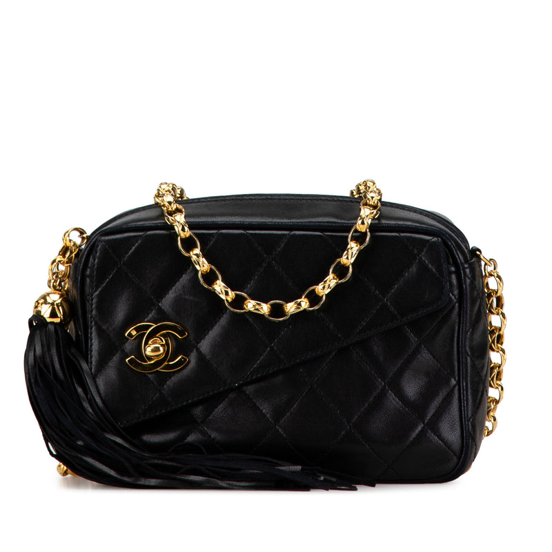 Chanel Mini Lambskin Cc Tassel