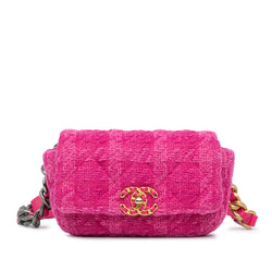 Chanel 19 Pink Hot Tweed Fabric