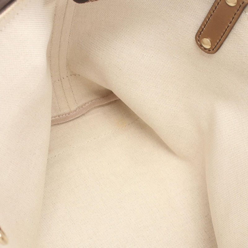 Gucci Gg Canvas Hand Tote Bag Leather