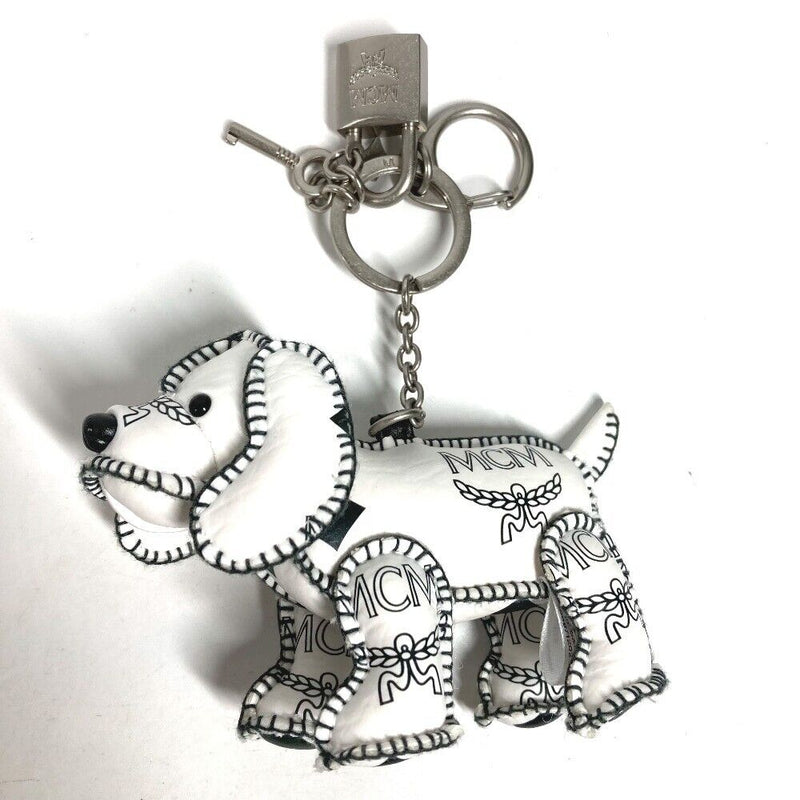 Mcm Vicetos Logo Dog Bag Charm Key