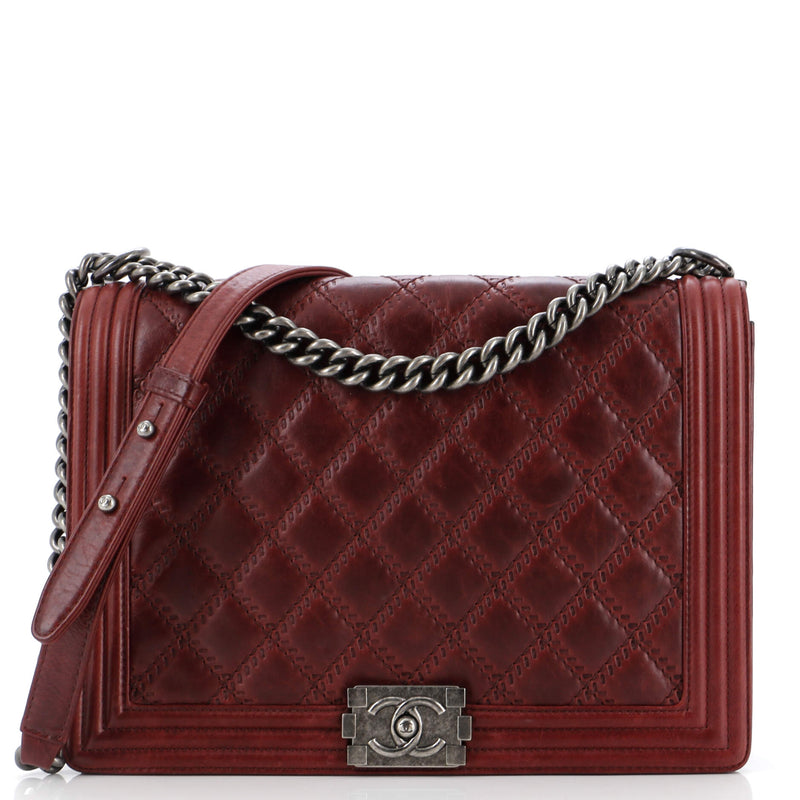 Chanel Double Stitch Boy Flap Bag