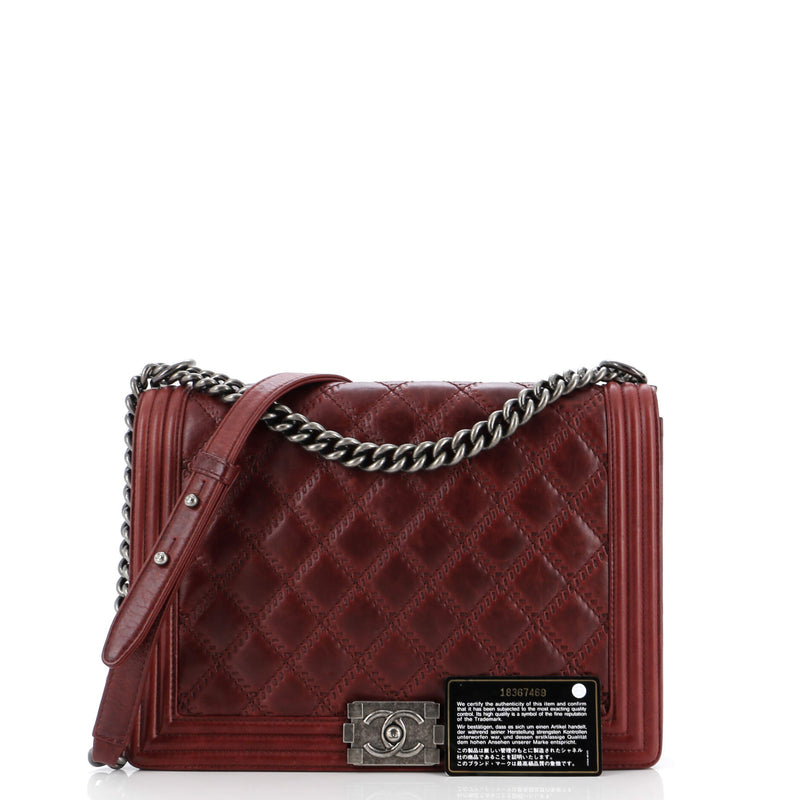 Chanel Double Stitch Boy Flap Bag