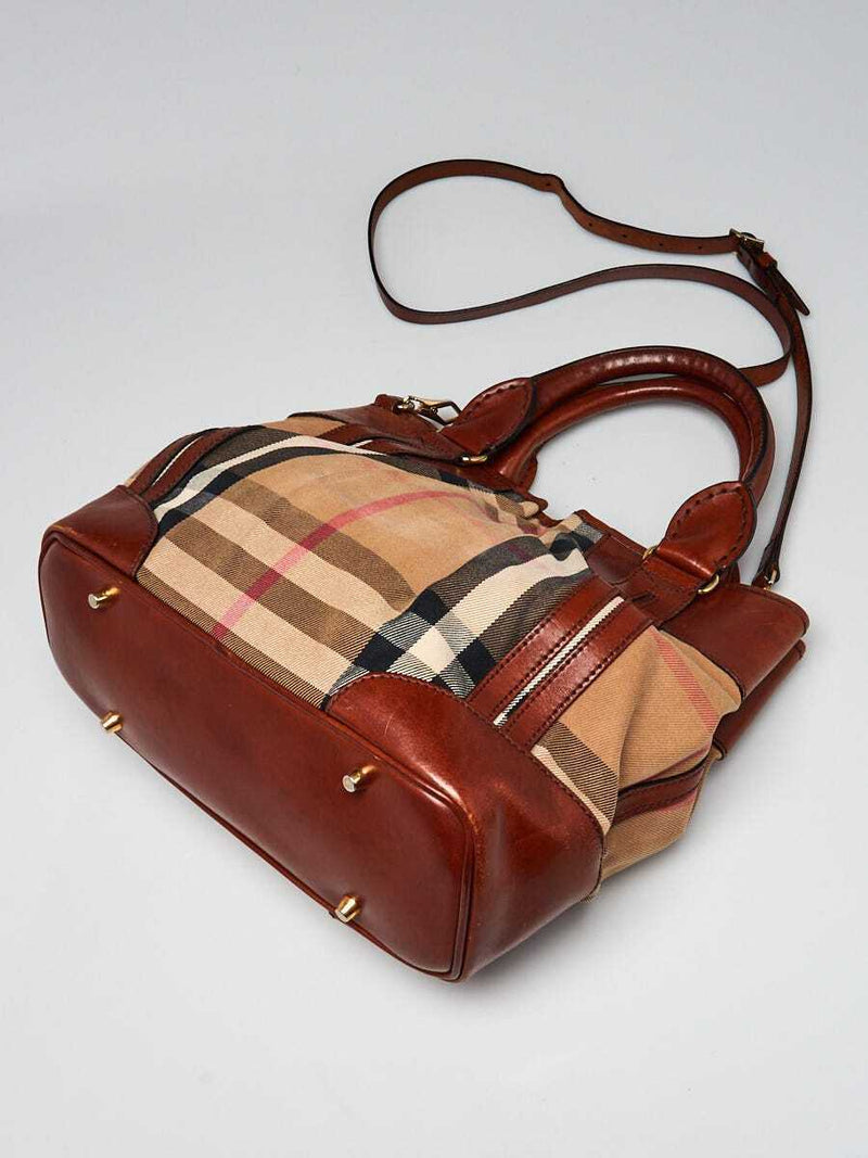 Burberry Brown Leather House Check