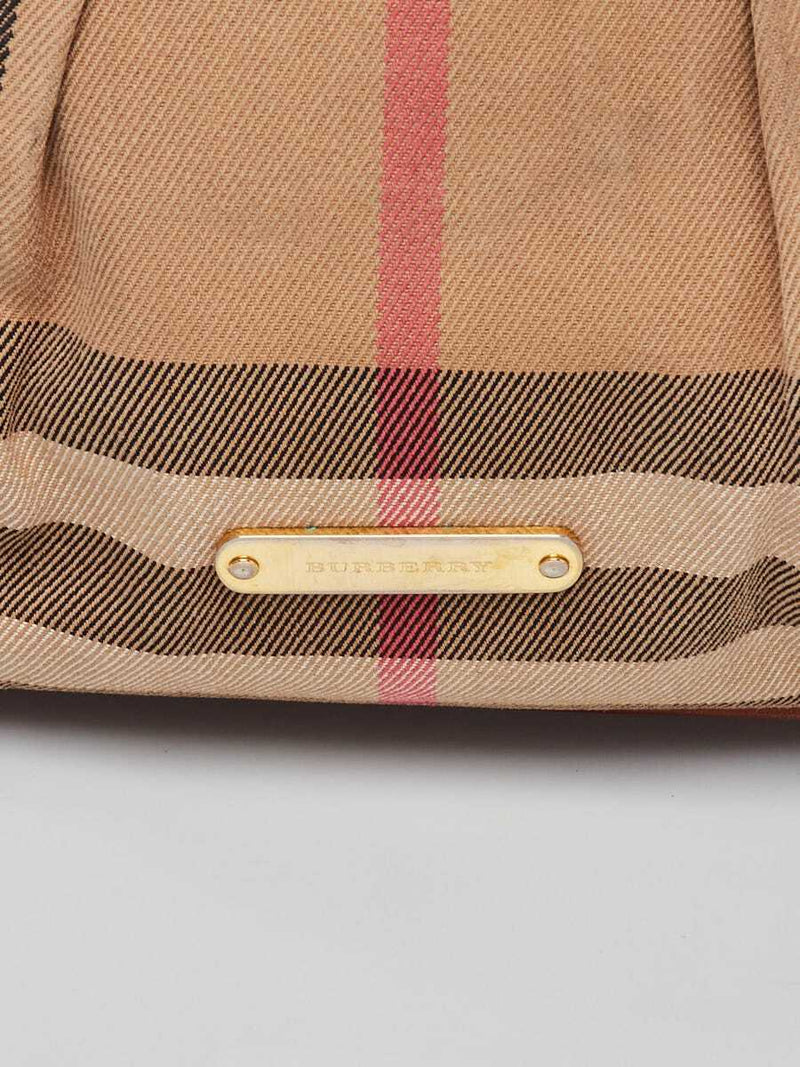 Burberry Brown Leather House Check