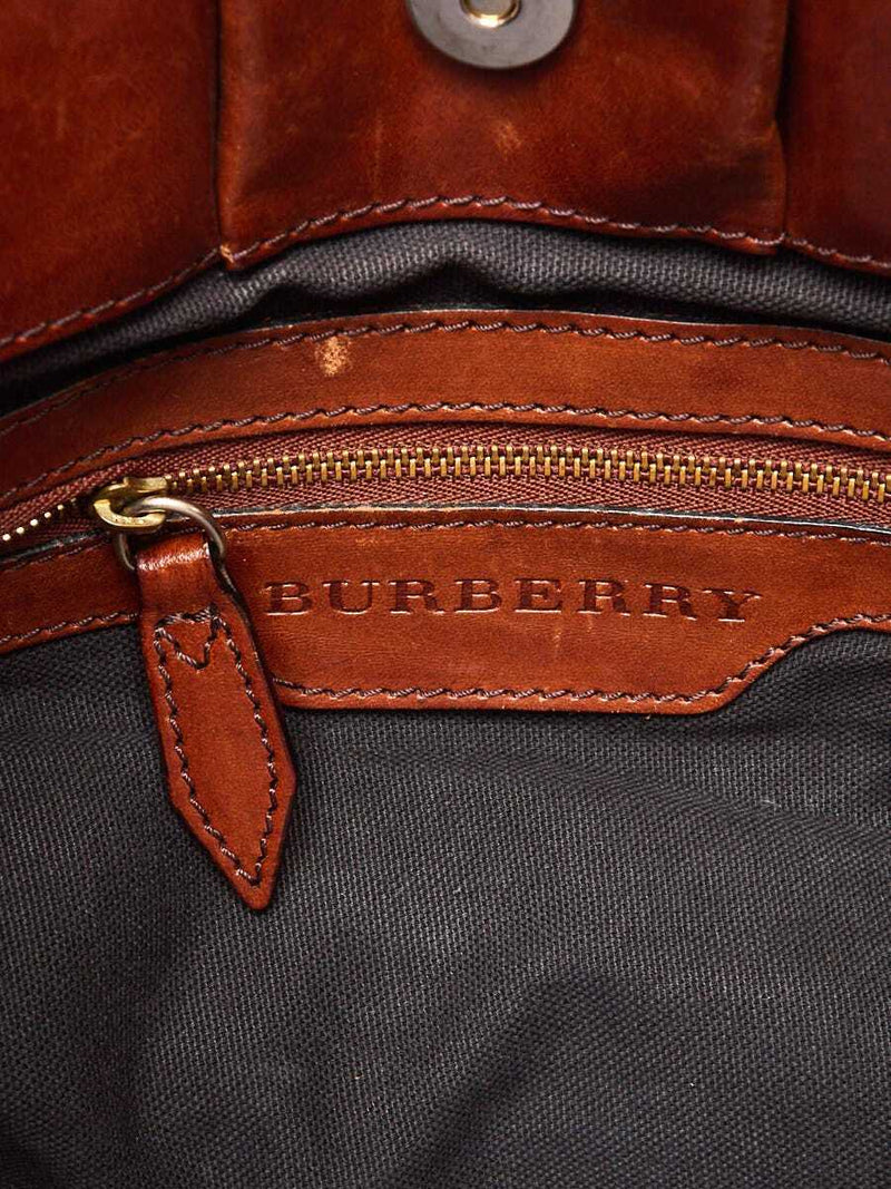 Burberry Brown Leather House Check