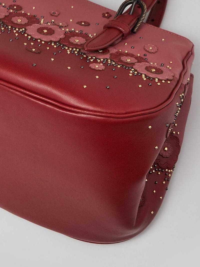 Bottega Veneta Red/Pink Leather Studded