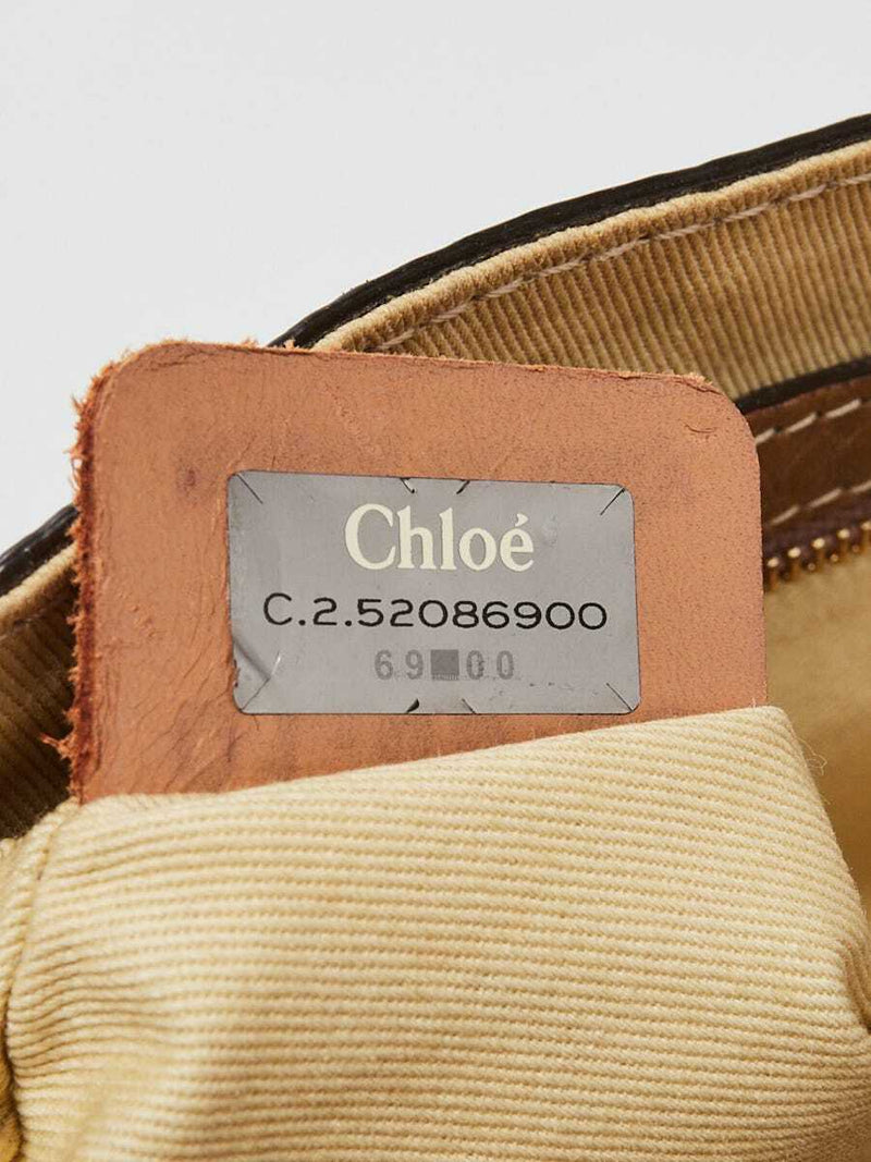 Chloe Light Brown Pebbled Leather Medium