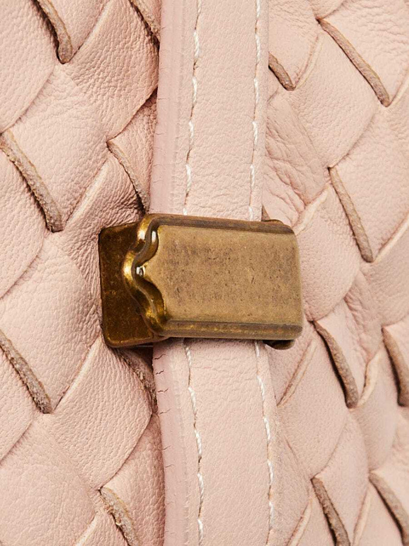 Bottega Veneta Pink Intrecciato Leather