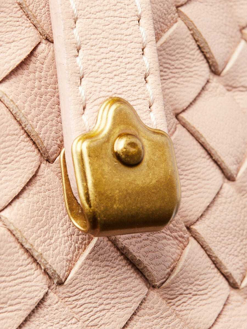 Bottega Veneta Pink Intrecciato Leather