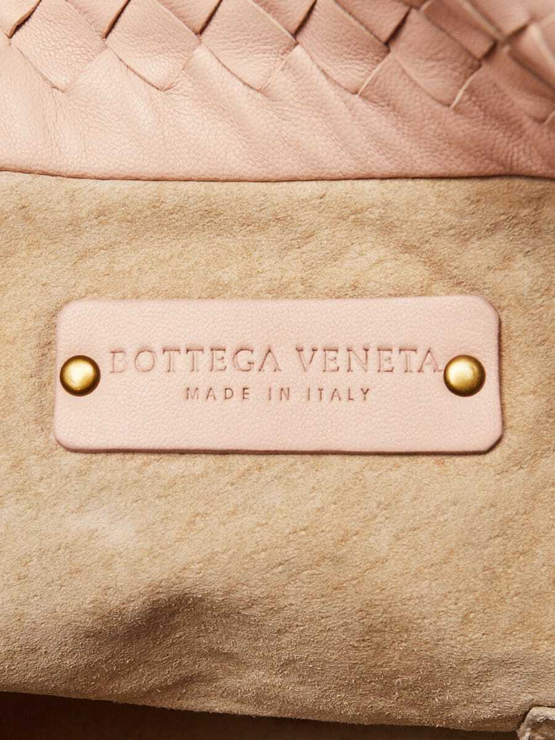 Bottega Veneta Pink Intrecciato Leather