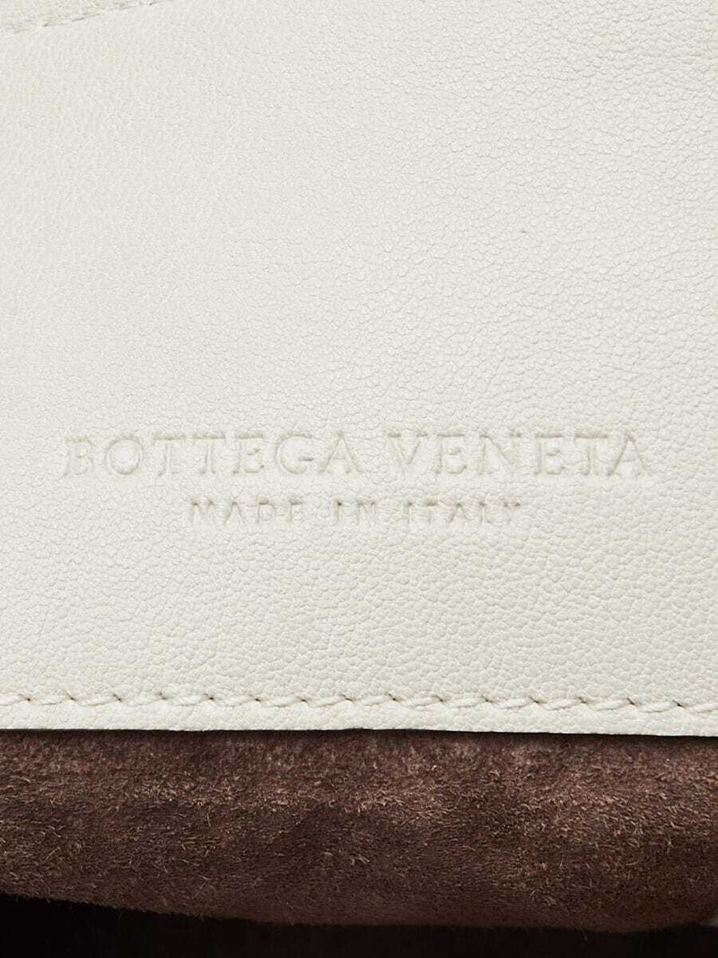 Bottega Veneta White Intrecciato Tobu