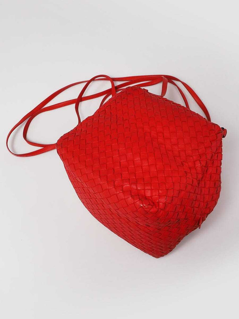 Bottega Veneta Red Intrecciato Woven