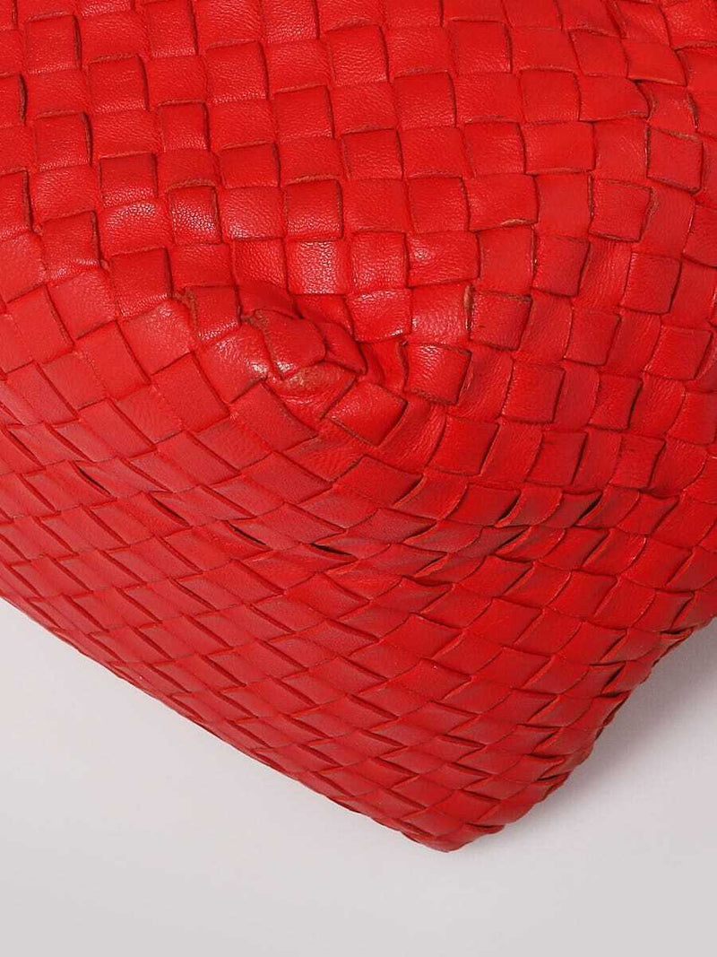 Bottega Veneta Red Intrecciato Woven