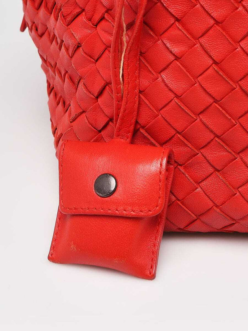 Bottega Veneta Red Intrecciato Woven