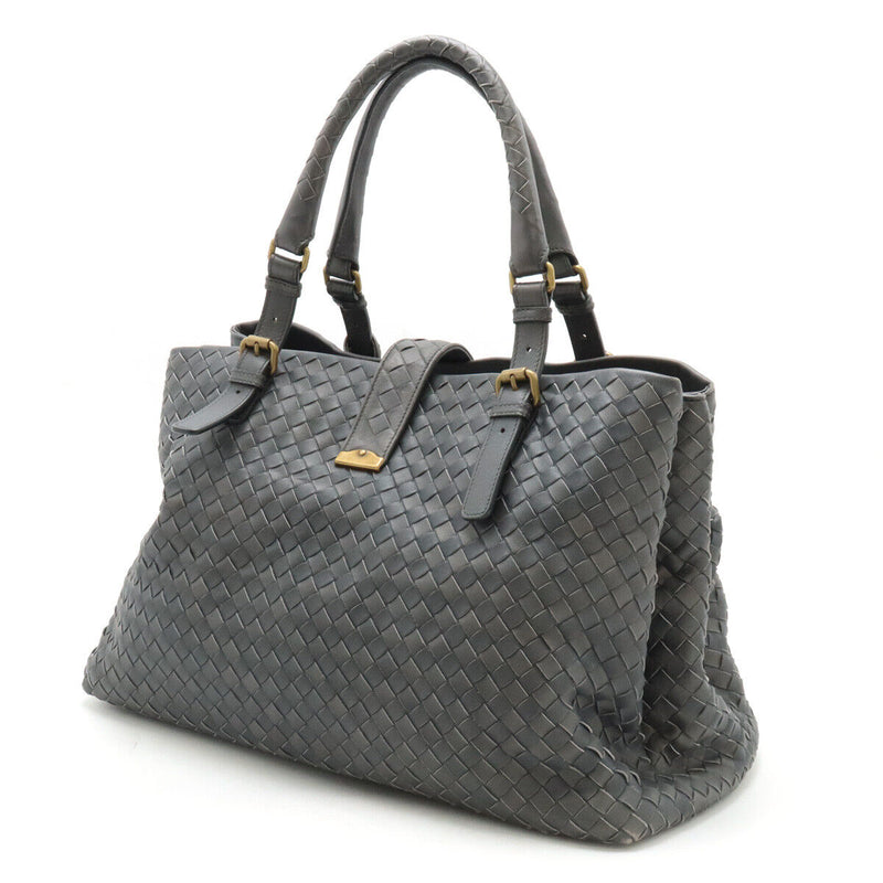 Bottega Veneta Dark Gray Intrecciato