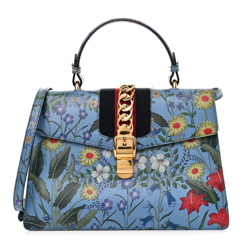 Gucci Calfskin New Flora Medium Sylvie