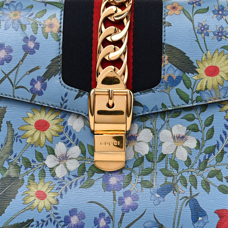 Gucci Calfskin New Flora Medium Sylvie