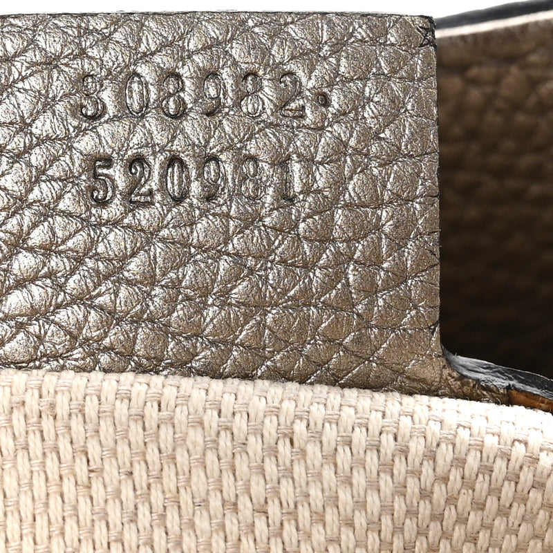 Gucci Metallic Pebbled Calfskin Medium