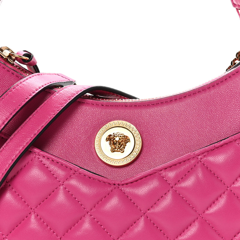 Versace Nappa Quilted Medusa Shoulder