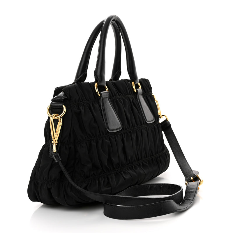 Prada Tessuto Nylon Gaufre Tote Black