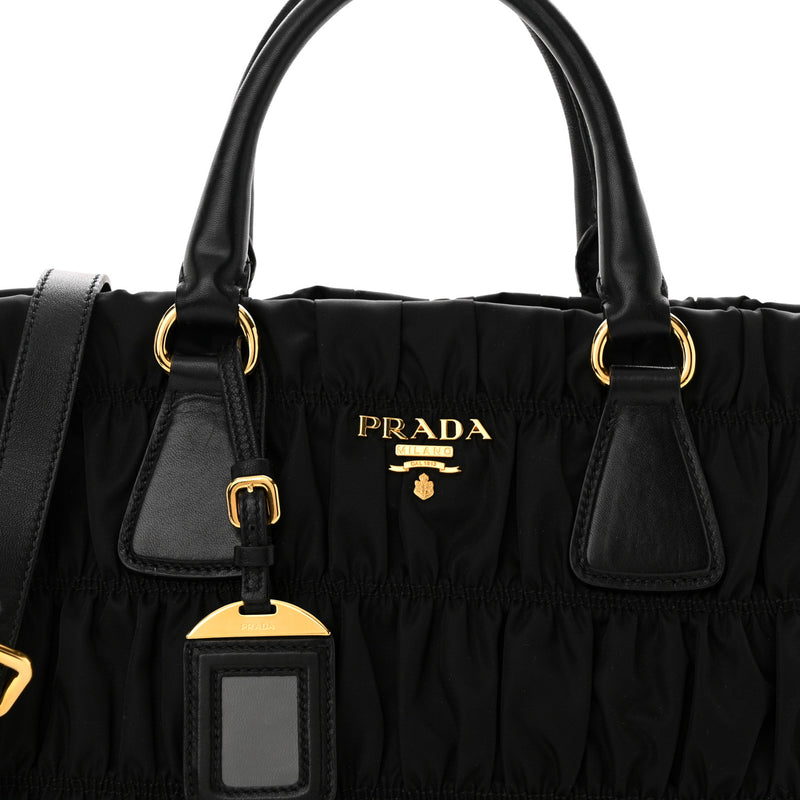 Prada Tessuto Nylon Gaufre Tote Black