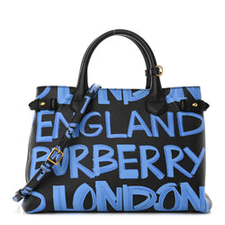 Burberry Grainy Calfskin Graffiti Print