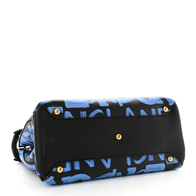 Burberry Grainy Calfskin Graffiti Print